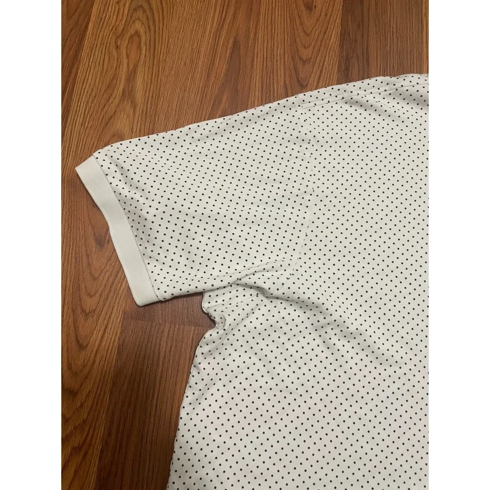 Polo Ralph Lauren Polo Shirt Mens 3X Big Polka Dot Short Sleeve White